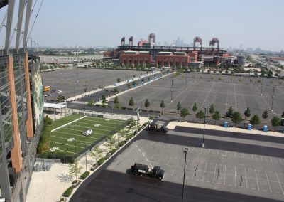 Overview of Lincoln Financial Field parking lot sealcaoting